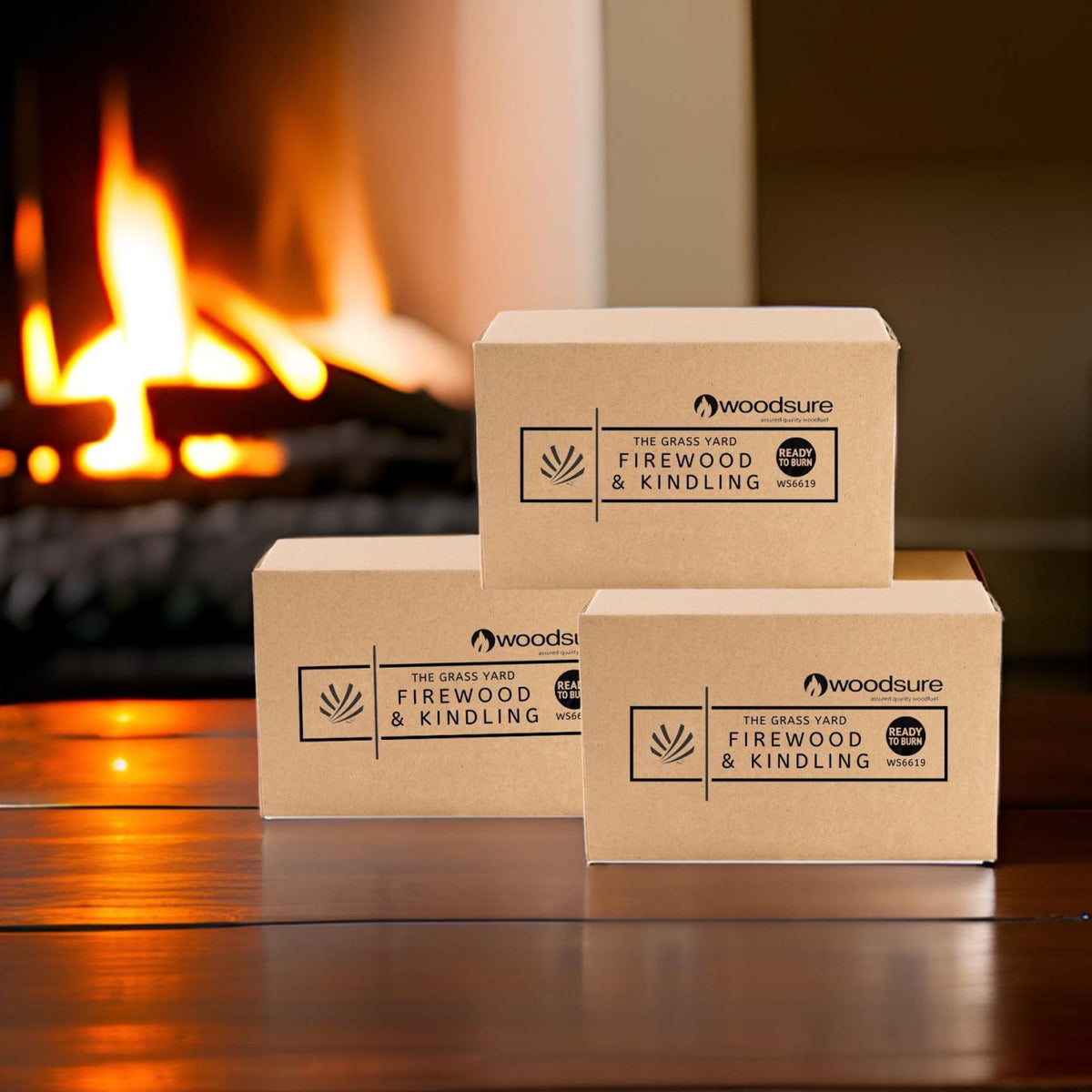 Natural wood wool firelighters pack
