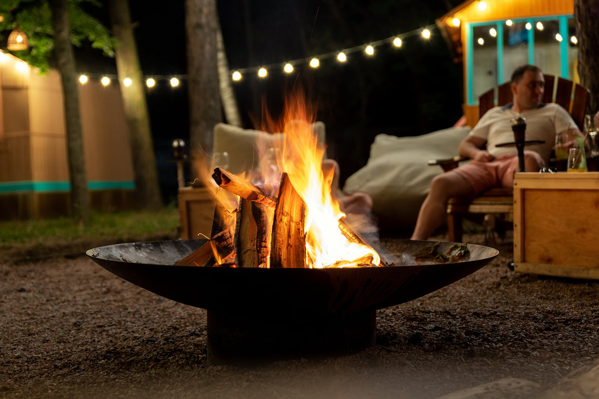 Oak firewood garden BBQ firepit