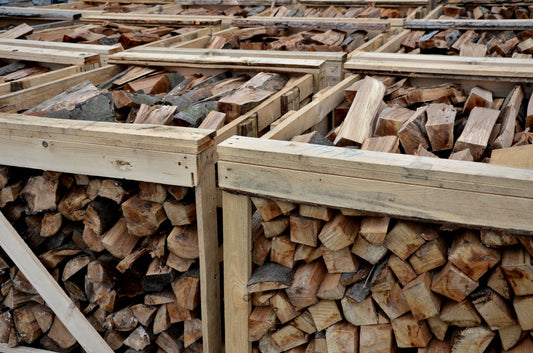Small oak firewood crate