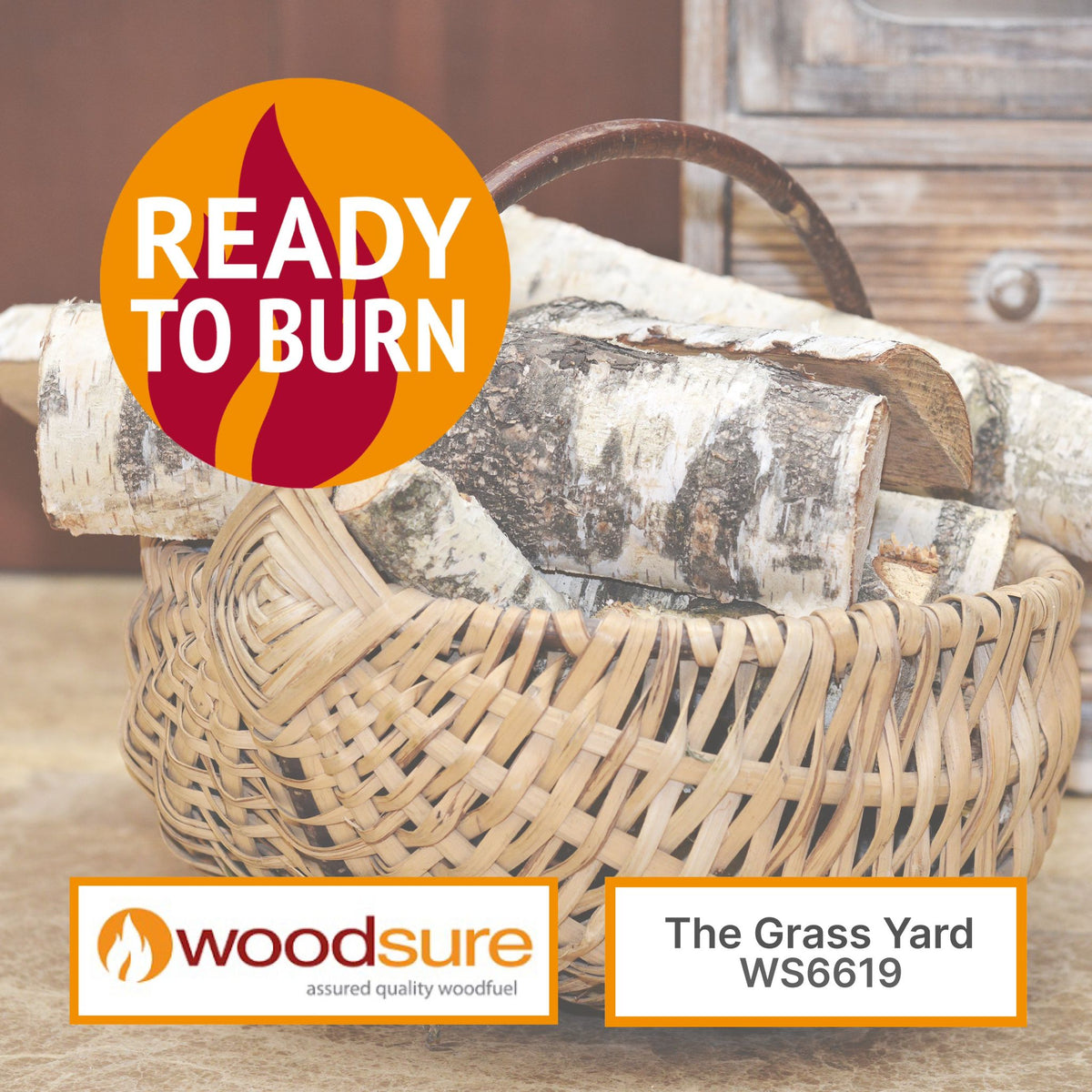 Woodsure birch firewood log basket